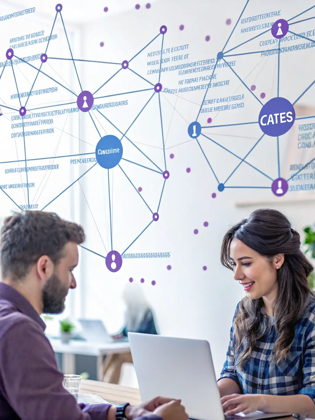 A visual representation of an integrated internships/jobs matching engine, connecting students with relevant opportunities.