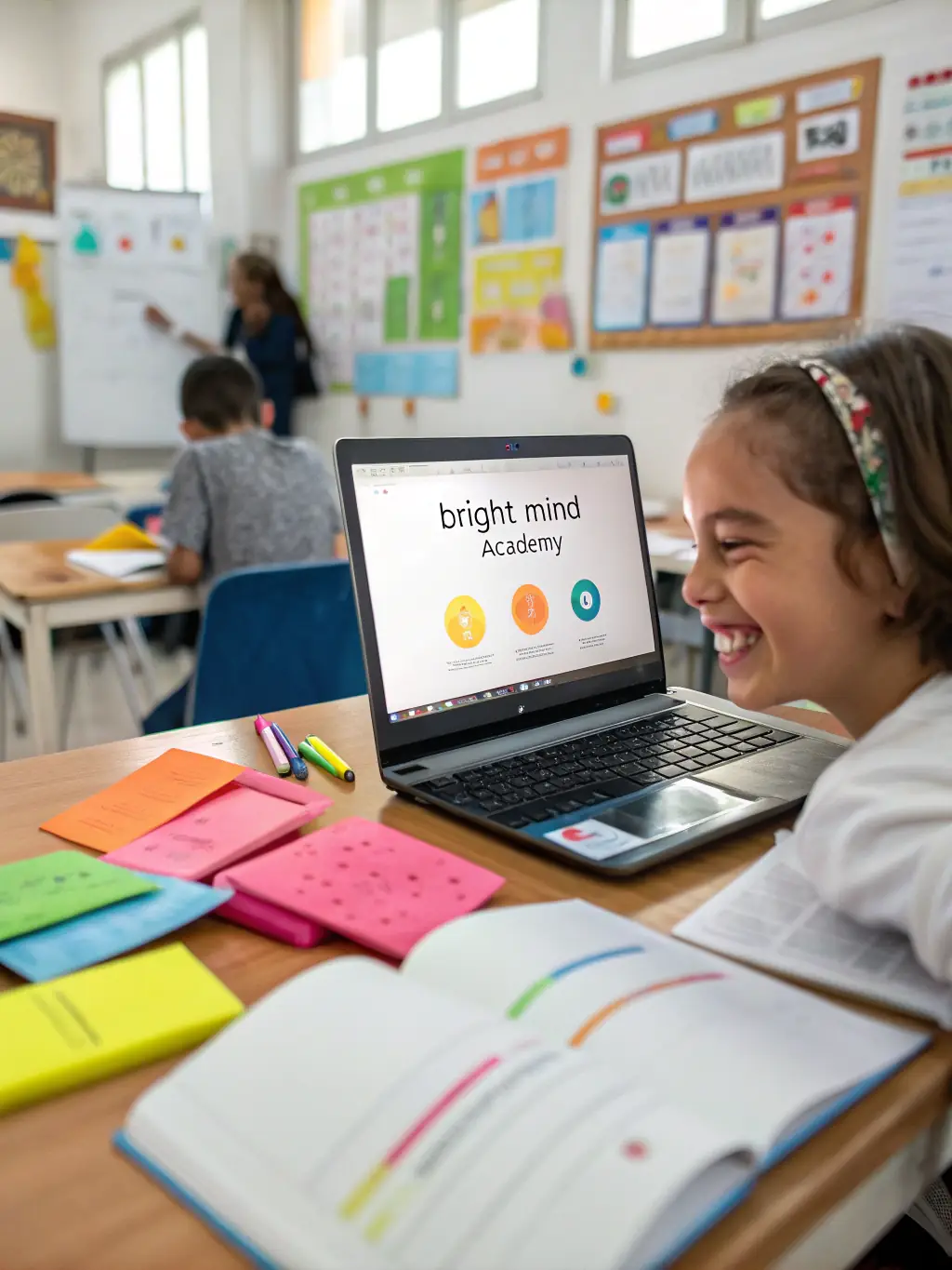 A student using EduTrack on a laptop, exploring personalized learning paths with a diverse set of course options displayed on the screen.